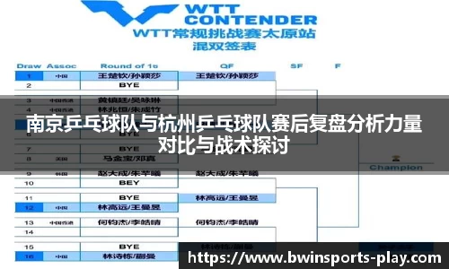 南京乒乓球队与杭州乒乓球队赛后复盘分析力量对比与战术探讨
